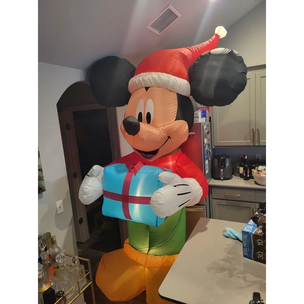Gemmy HUGE 9FT Santa Mickey Mouse Christmas Inflatable Disney *VIDEO*TESTED!